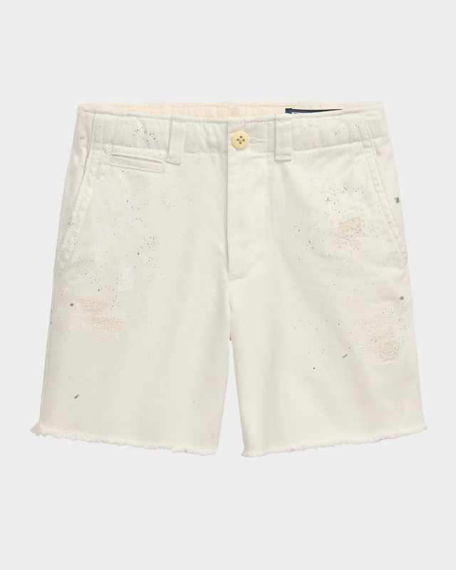 Boy's Distressed Chino Shorts, Size 2-7